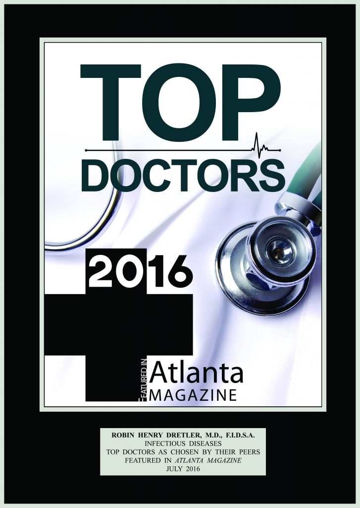 Award plaque presented to Infectious Disease Specialists of Atlanta