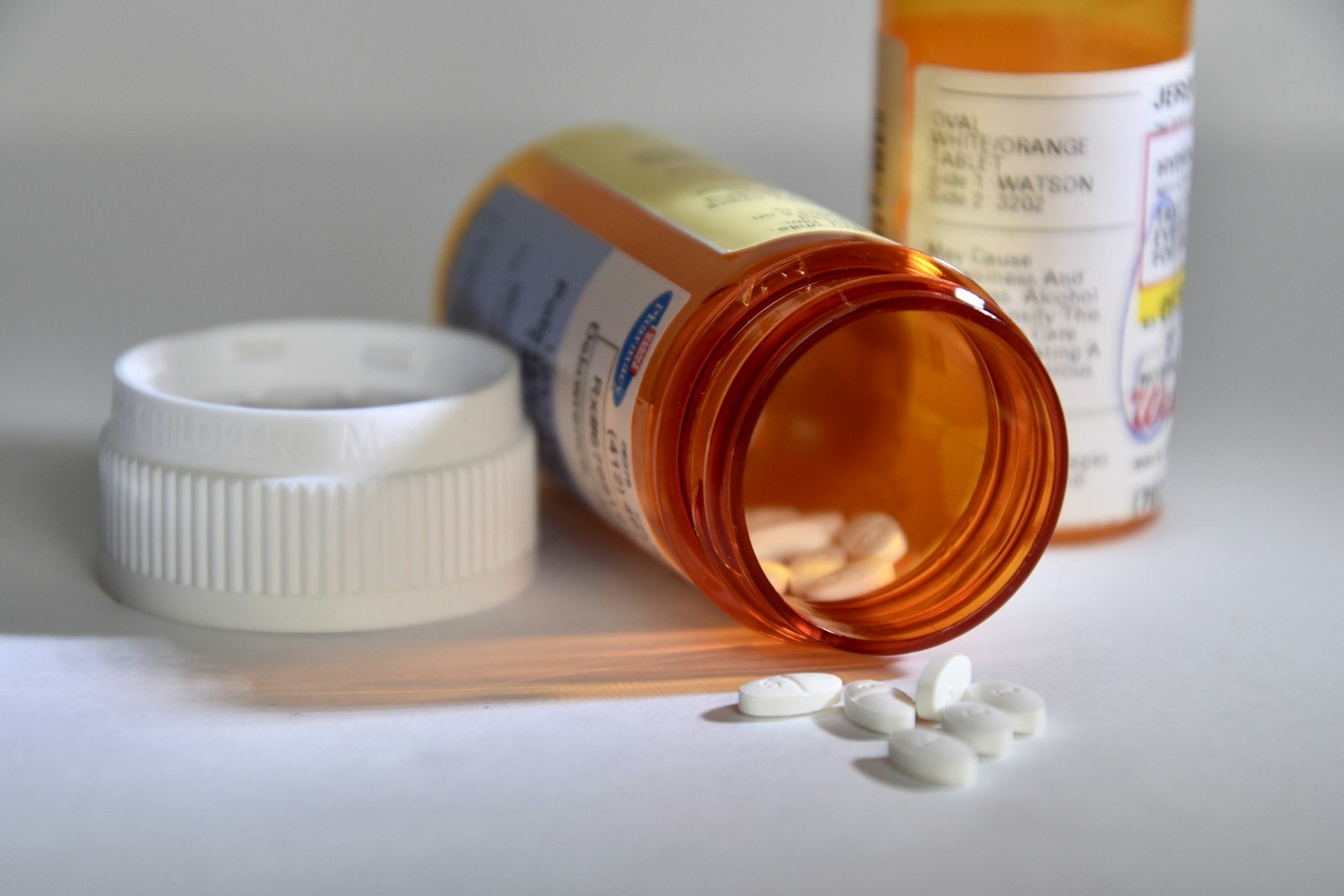 A prescription label on a medicine bottle
