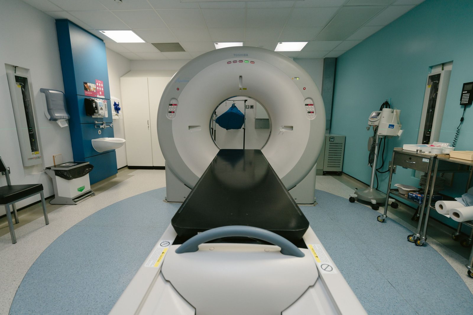 An imaging scanner in a hospital suite