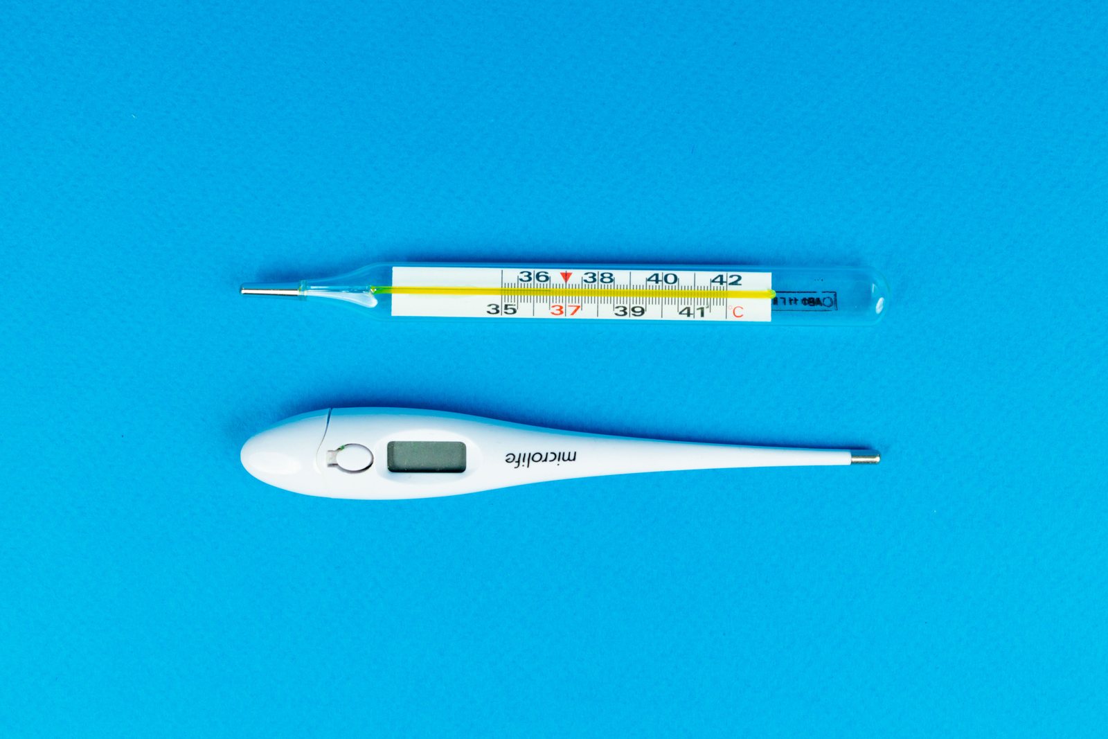 A digital thermometer