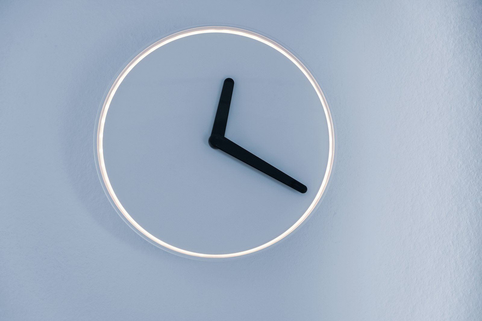 A clock on a plain wall